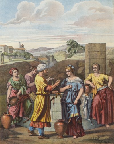 Éliézer et Rébecca au puits - after Nicolas Poussin